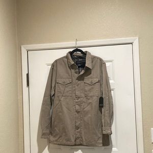 NWOT Valor Collection Tan button down lined Shacket